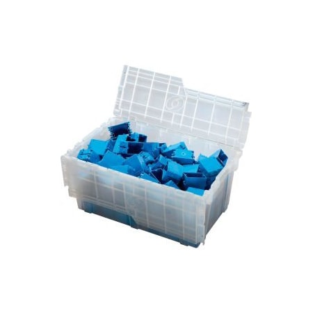 Lewisbins ORBIS Flipak Attached Lid Container FP243 - 26-9/10 x 17-1/10 x 12-3/5, Clear FP243-Clear